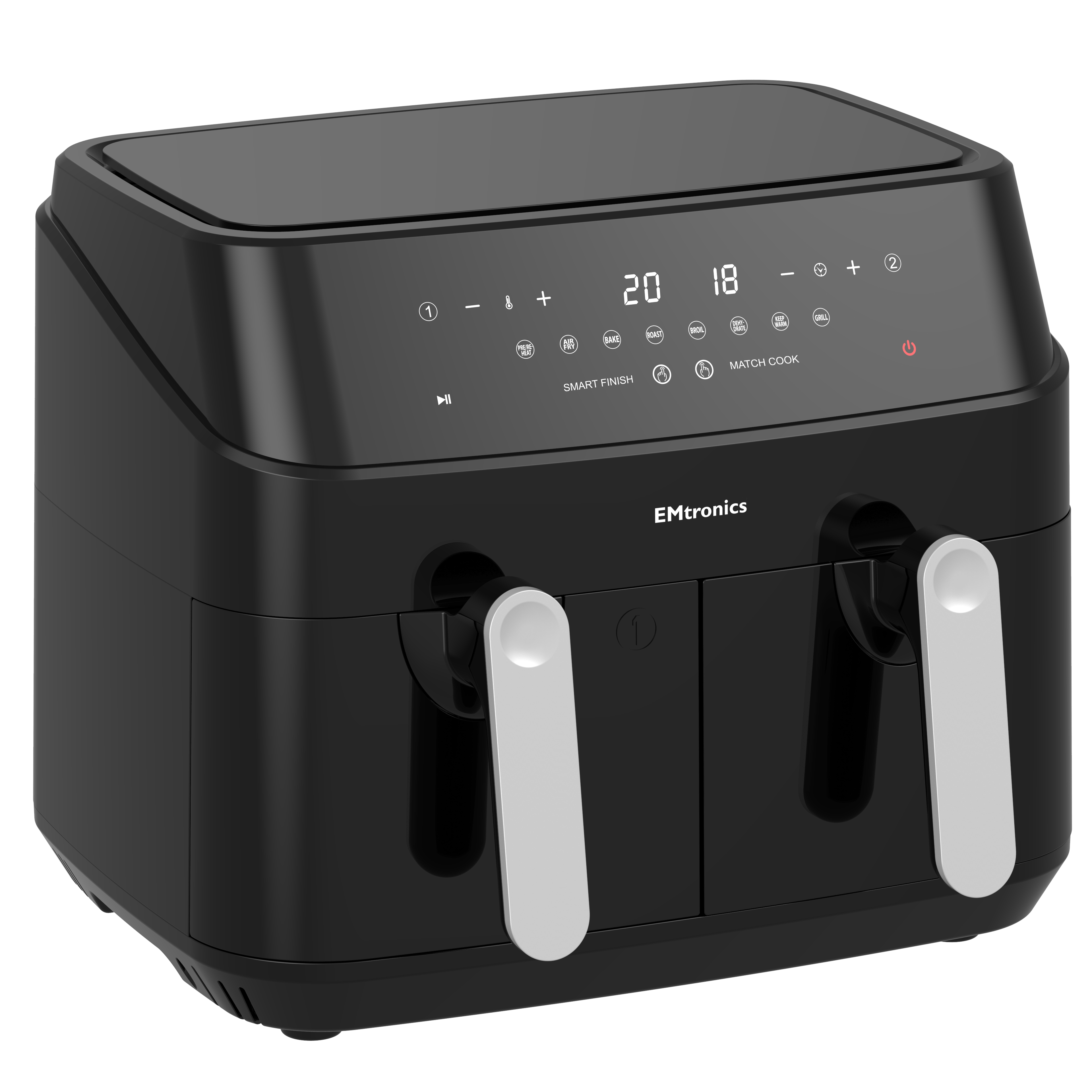 EMtronics 9 Litre Dual Basket Double Air Fryer - Picture 10 of 41