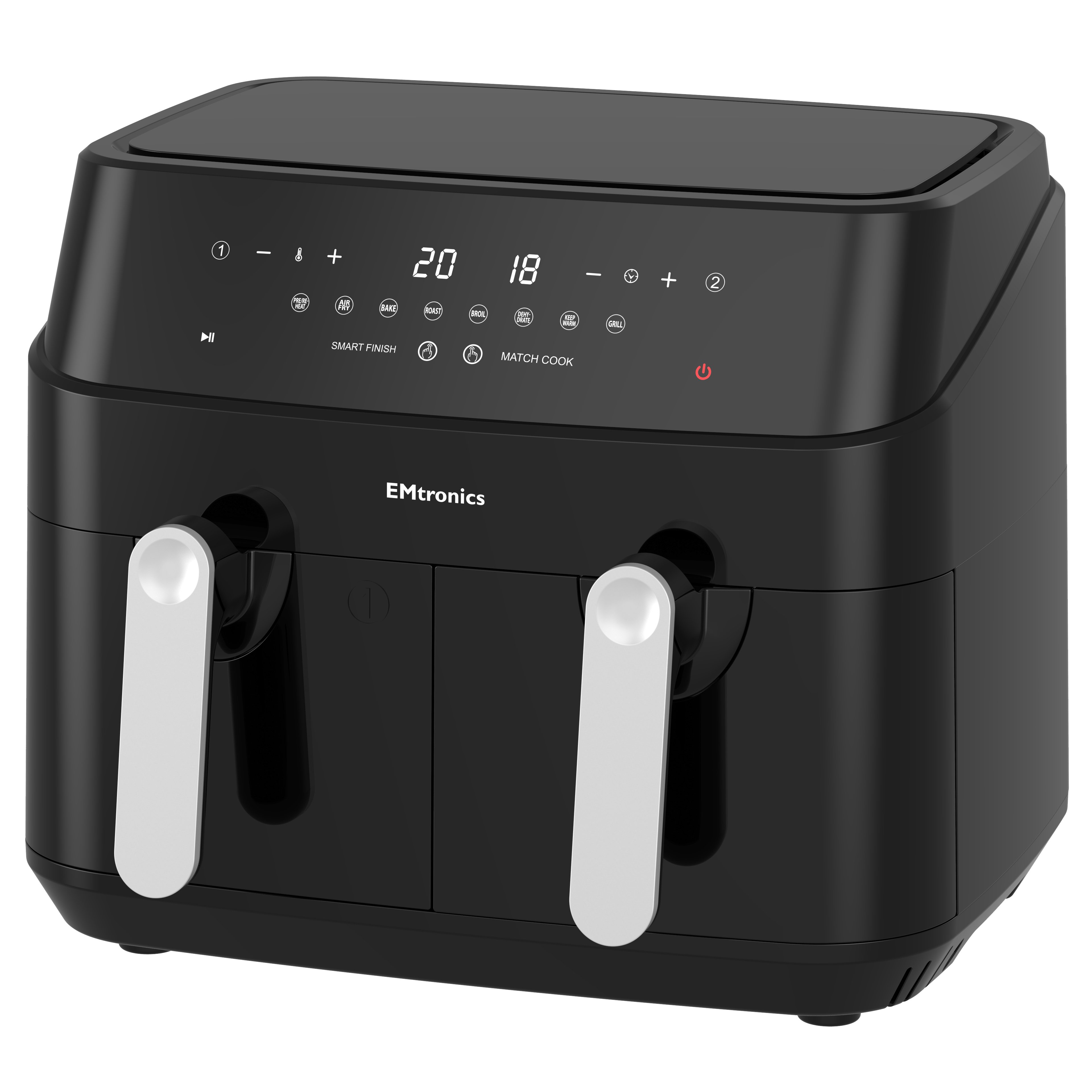 EMtronics 9 Litre Dual Basket Double Air Fryer - Picture 8 of 41