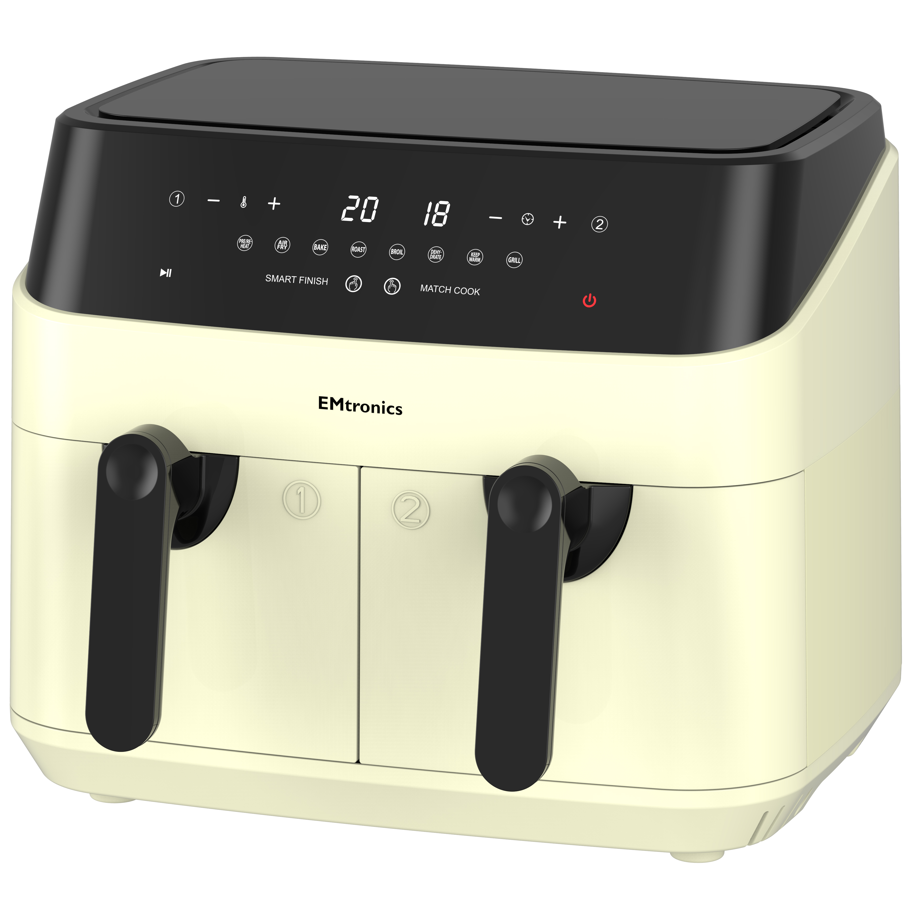 EMtronics 9 Litre Dual Basket Double Air Fryer - Picture 16 of 41