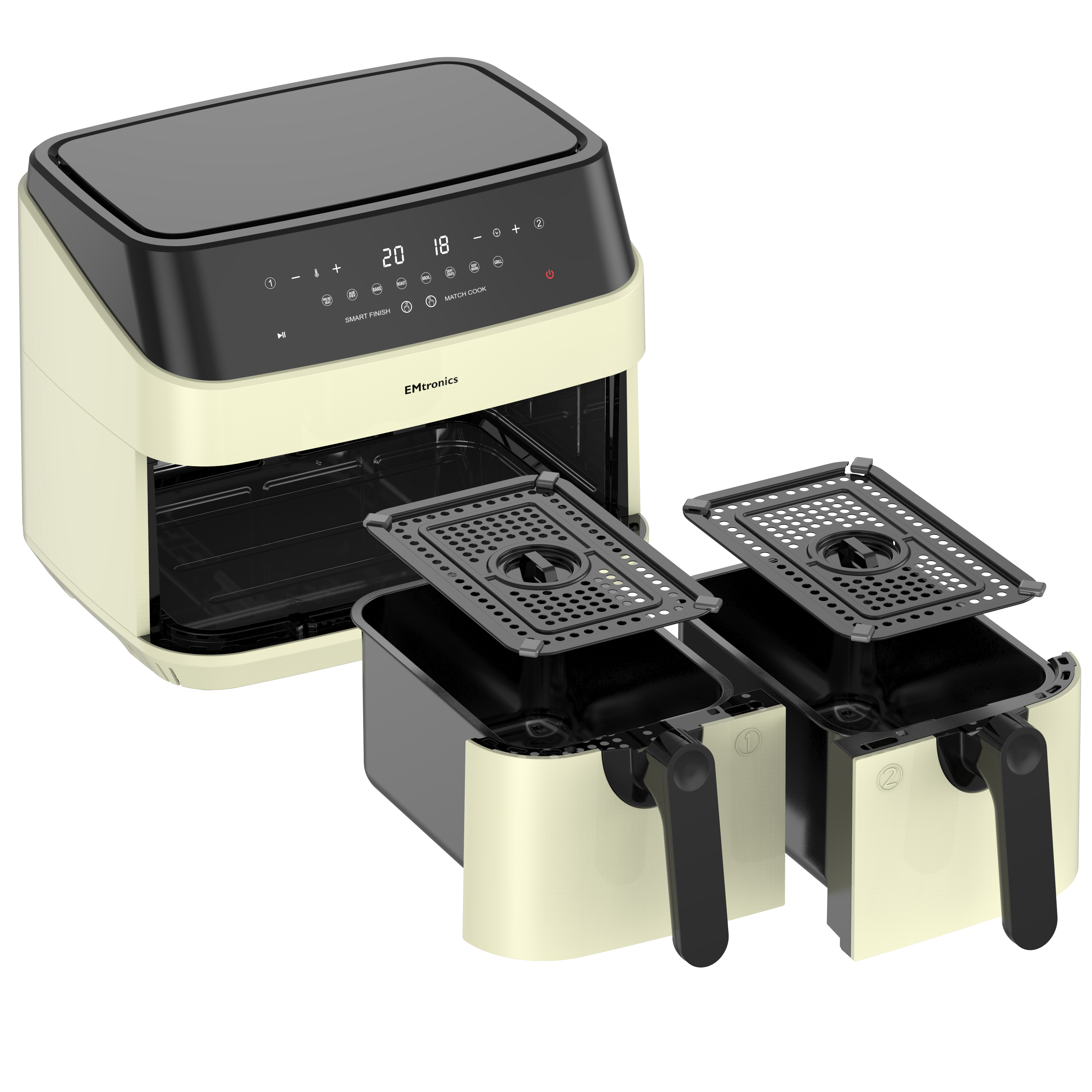 EMtronics 9 Litre Dual Basket Double Air Fryer - Picture 17 of 41