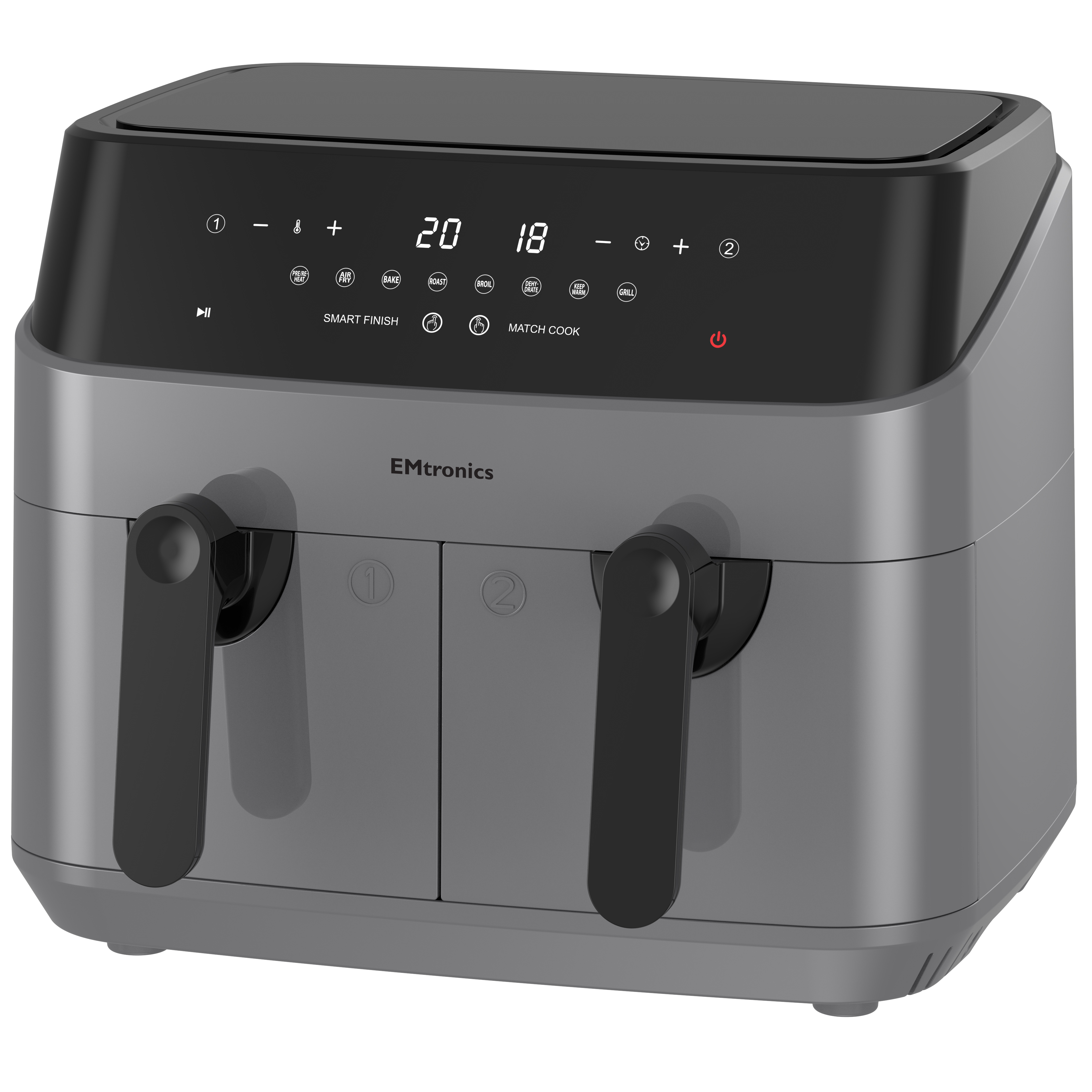 EMtronics 9 Litre Dual Basket Double Air Fryer - Picture 21 of 41