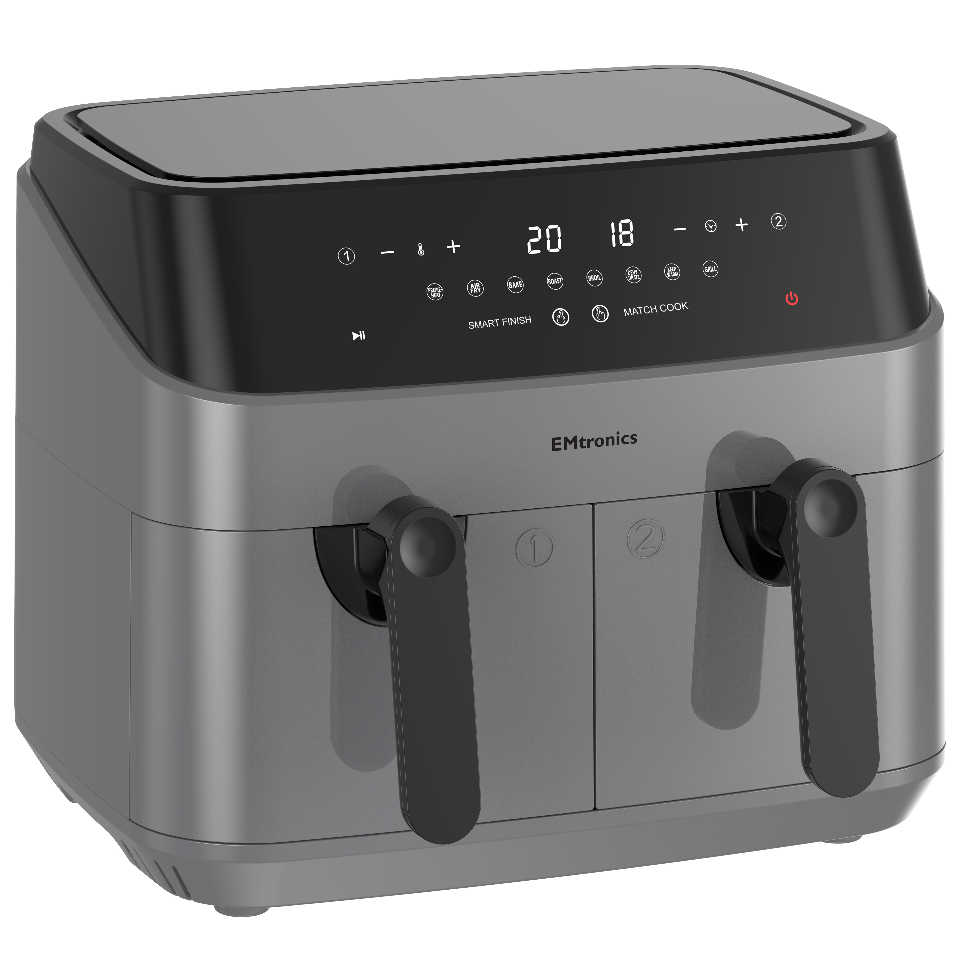 EMtronics 9 Litre Dual Basket Double Air Fryer - Picture 23 of 41