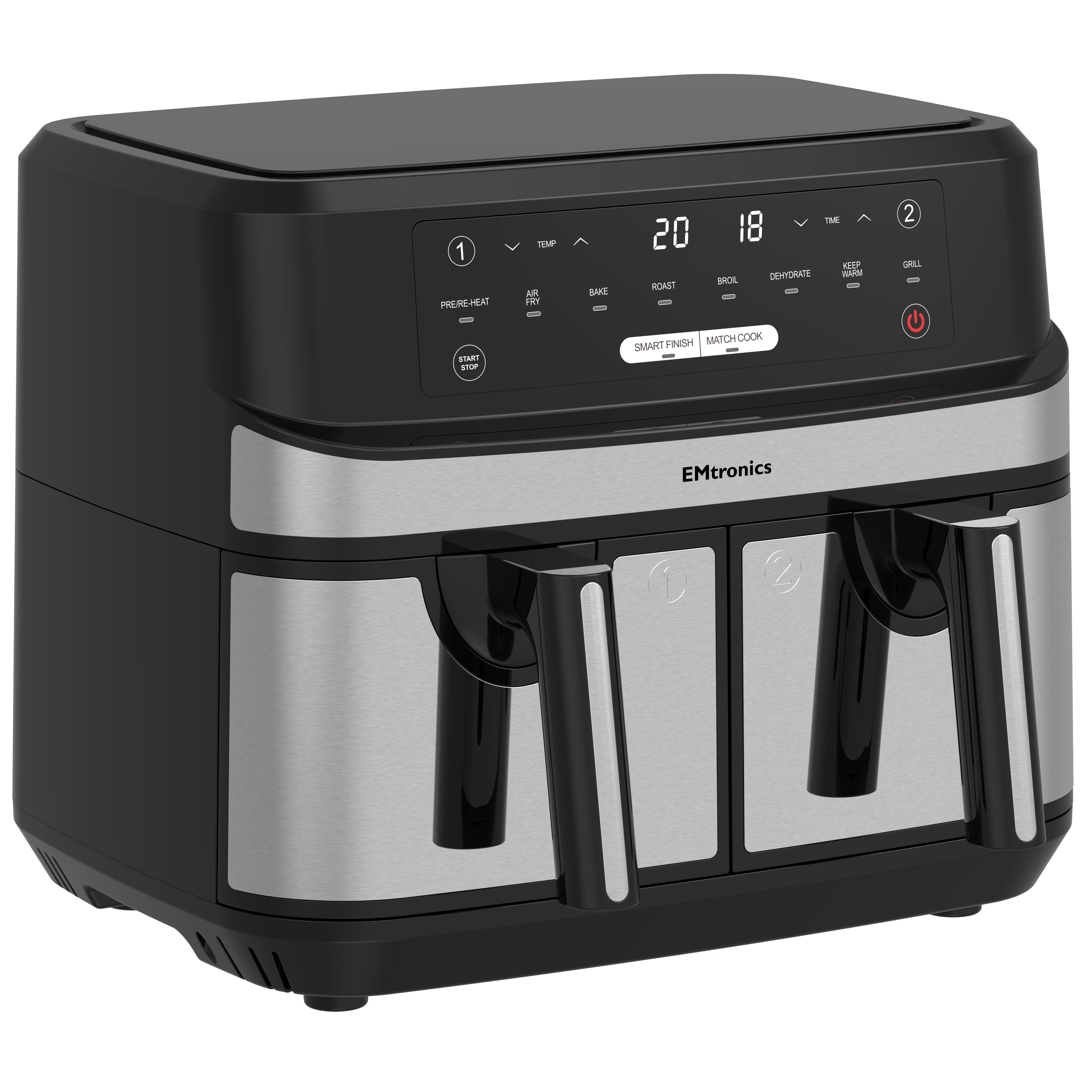 EMtronics 9 Litre Dual Basket Double Air Fryer - Picture 33 of 41