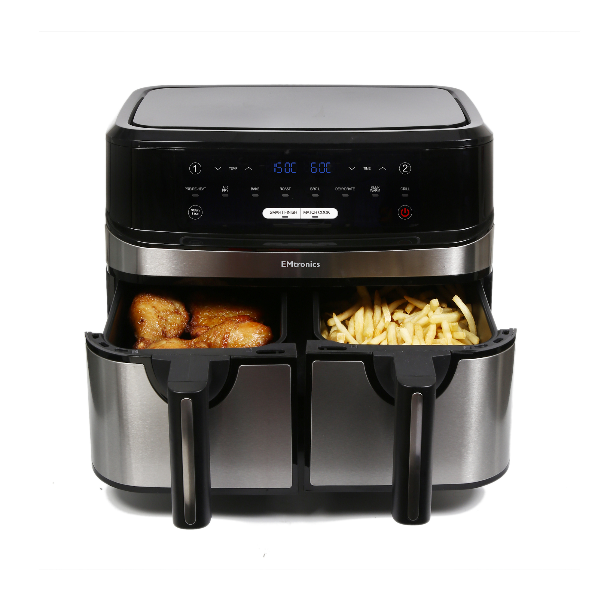 EMtronics 9 Litre Dual Basket Double Air Fryer - Picture 35 of 41