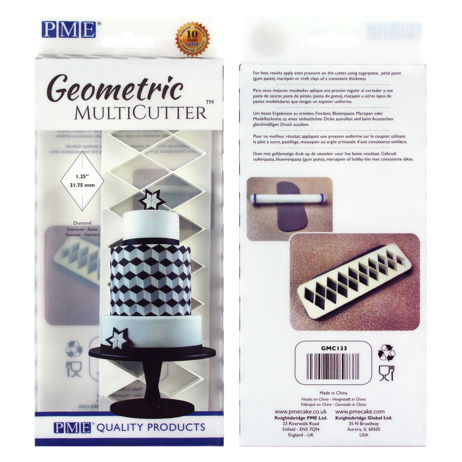 PME Geometric Multicutter Icing Cutter for Sugarcraft and Cake Design - Picture 33 of 67